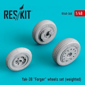 RESKIT RS48-0368 YAK-38 FORGER WHEELS SET (WEIGHTED) 1/48