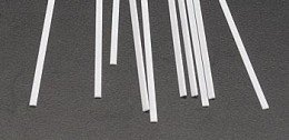 Plastruct 90723 PRĘT 0,5mm x 1,5mm - 250mm (Styrene White) / 10 szt.