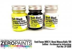 Zero Paints ZP-1208 Ford Focus WRC V. Rossi Monza Rally '09 - Paint Set 3x30ml