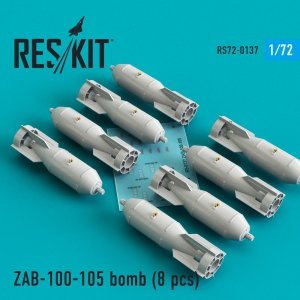 RESKIT RS72-0137 ZAB-100-105 BOMBS (8 PCS) 1/72