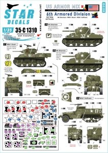 Star Decals 35-C1310 US Armored Mix # 3 1/35