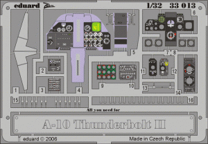 Eduard 33013 A-10 dashboard 1/32 TRUMPETER