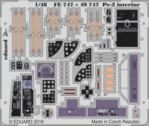 Eduard 49747 Pe-2 interior ZVEZDA 1/48