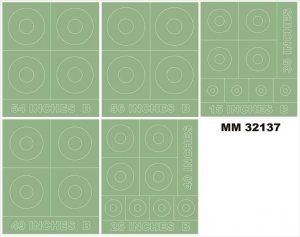 Montex MM32137 RAF ROUNDELS TYPE B 56,54,49,40,35,25,15 Inches