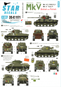 Star Decals 35-C1171 Sherman Mk V 1/35