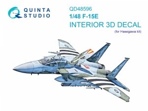Quinta Studio QD48596 F-15E 3D-Printed & coloured Interior on decal paper (Hasegawa) 1/48