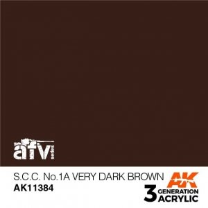 AK Interactive AK11384 S.C.C. No.1A Very Dark Brown 17ml