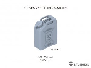 E.T. Model P72-002 US ARMY 20L FUEL CANS SET ( 3D Print ) 1/72