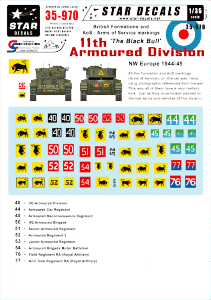 Star Decals 35-970 British 11th Armoured Division 1/35