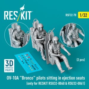 RESKIT RSF32-0079 OV-10A Bronco pilots sitting in ejection seats (2 pcs) (only for RESKIT RSU32-0060 & RSU32-0061) (3D Printed) 1/32