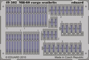 Eduard 49502 MH-60 cargo seatbelts 1/48 Italeri