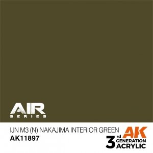 AK Interactive AK11897 IJN M3 (N) NAKAJIMA INTERIOR GREEN – AIR 17ml