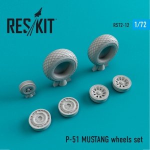 RESKIT RS72-0012 P-51 MUSTANG WHEELS SET 1/72