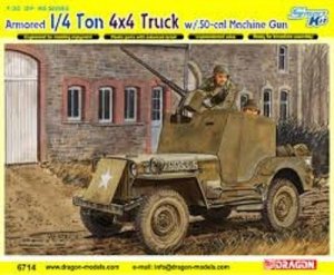 Dragon 6714 Armored 1/4 Ton 4x4 Truck w/.50-cal Machine Gun (1:35) 