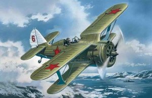 ICM 48095 Soviet IIWW biplane fighter Polikarpov I-153 (1:48)