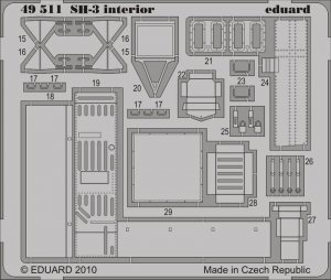 Eduard 49511 SH-3 interior S. A. 1/48 HASEGAWA