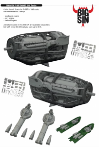 Eduard SIN648136 P-38F ENGINES Tamiya 1/48