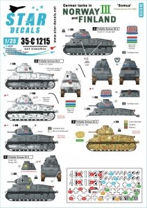Star Decals 35-C1215 German tanks in Norway & Finland # III 1/35