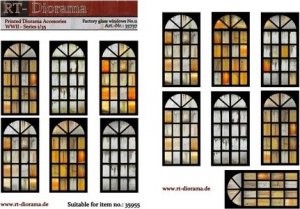 RT-Diorama 35737 Printed Accessories: Factory glass windows No.11 1/35