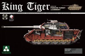 Takom 2046S King Tiger Sd.Kfz.182 PORSCHE TURRET w/ZIMMERIT /full interior w/New Track Parts 1/35