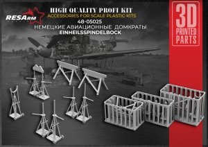 RESARM 48-05025 JACK STANDS LUFTWAFFE (3D resin printing) 1/48