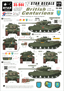 Star Decals 35-944 British Centurions in the Korean War 1/35