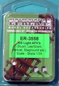 Eureka XXL ER-3558 Towing cables for US Light AFV's (Stuart, Lee/Grant, Hellcat, ect) 1/35