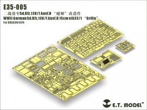 E.T. Model E35-005 WWII German Sd.Kfz.138/1 Ausf.H 15cm sIG33/1 “Grille” (For DRAGON 6470) (1:35)