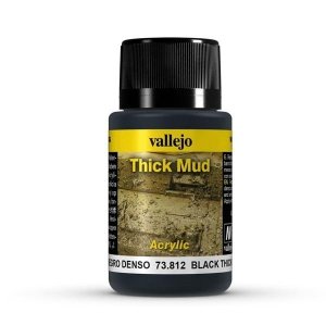 Vallejo 73812 Thick Mud - Black Mud 40ml