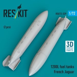 RESKIT RSU72-0329 1200 L fuel tanks French Jaguar (2 pcs) (3D Printed) (1/72)