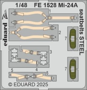 Eduard FE1528 Mi-24A seatbelts STEEL TRUMPETER 1/48