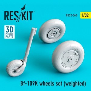 RESKIT RS32-0360 BF-109K WHEELS SET (WEIGHTED) 1/32