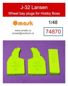 Omask 74870 J-32 Lansen wheel bay plugs (for Hobby Boss) 1/48