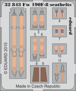 Eduard 32843 Fw 190F-8 seatbelts 1/32 Revell