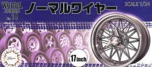 Fujimi 193557 Wheel Series No.14 Normal Wire Silver Type 17-inch 1/24