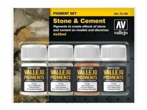 Vallejo 73192 Pigment Set Stone & Cement 4x35ml
