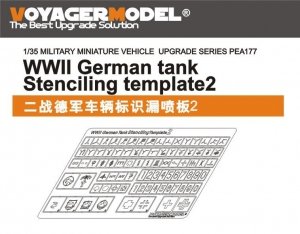 Voyager Model PEA177 WWII German tank Stenciling Template 2  1/35