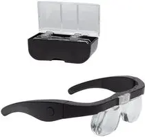 Lightcraft LC1790USB Pro LED Magnifier Glasses with 4 Lenses / Szkła powiększające z 4 soczewkami, LED, 1.5x, 2.5x, 3.5x, 5x