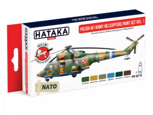 Hataka HTK-AS116 Polish AF / Army Helicopters paint set vol. 1 6x17 ml