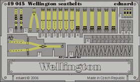 Eduard 49045 Wellington seatbelts 1/48 Trumpeter
