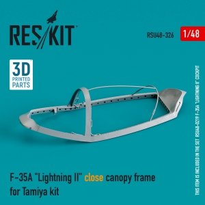 RESKIT RSU48-0326 F-35A LIGHTNING II CLOSE CANOPY FRAME FOR TAMIYA KIT (3D PRINTED) 1/48