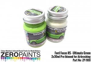 Zero Paints ZP-1100 Ford Focus RS Ultimate Green Paint 2x30ml