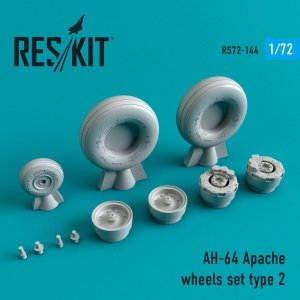 RESKIT RS72-0144 AH-64 APACHE TYPE 2 WHEELS SET 1/72