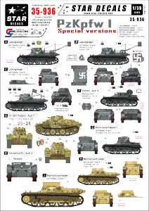 Star Decals 35-936 PzKpfw I special versions 1/35