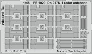 Eduard FE1020 Do 217N-1 radar antennas 1/48 ICM