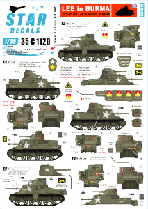Star Decals 35-C1120 Lee in Burma 1/35