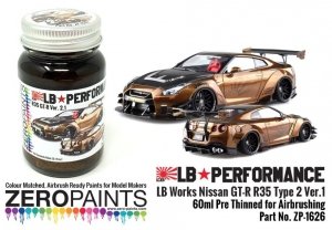 Zero Paints ZP-1626 Black Gold Paint for LB Works Nissan GT-R R35 Type 2 Ver.1 60ml 
