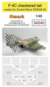 Omask 34040 F-4C checkered tail masks for Zoukei-Mura SWS48-06 1/48