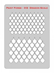 Paint Forge PFST013M STENCIL - DRAGON SCALE