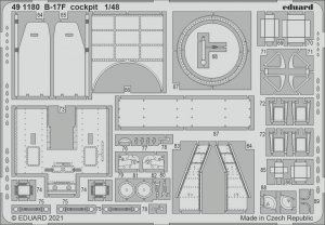 Eduard 491180 B-17F cockpit HKM 1/48